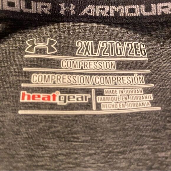 Under Armour Grey Compression Shirt Sz 2XL - Picture 5 of 10